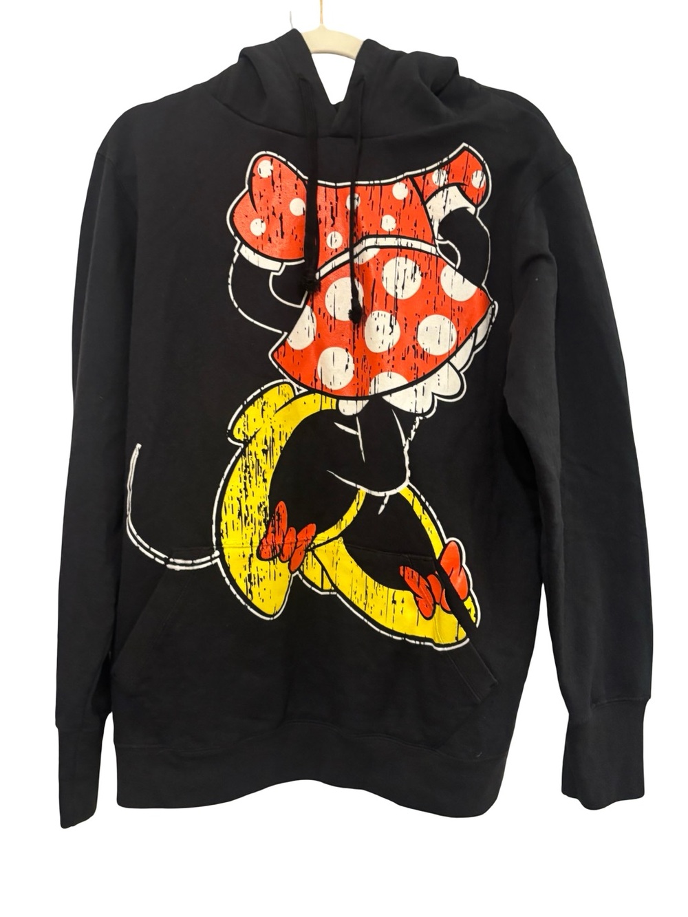 Disney Black Graphic Minnie Mouse Hoodie Collectible Sweatshirt